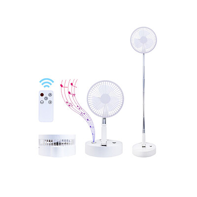 پنکه شارژی و اسپیکر بلوتوث شیائومی Xiaomi ZOLELE Bluetooth Stereo Folding Storable Fan P10S