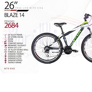 دوچرخه ویوا مدل بلیز۱۴ سایز 26 کد 2684 - ViVA BLAZE14