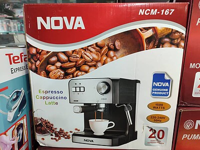 قهوه ساز20 بار نوا مدل NOVA NCM-167 با توان 1500 وات`