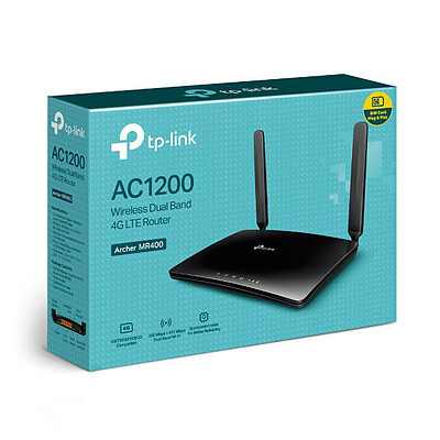 مودم روتر بی سیم 4G LTE تی پی-لینک مدل Archer MR400/AC1200 به همراه 140 گیگابایت اینترنت 12ماهه و سیم کارت 4.5G دائمی طلایی