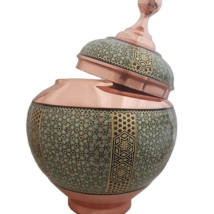 قندان سیبی خاتم ممتاز اعلاء