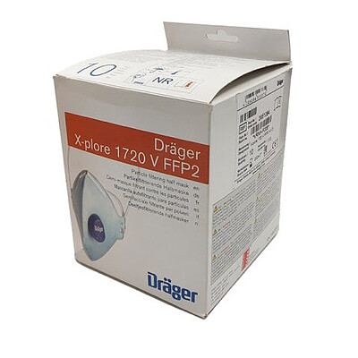 ماسک سوپاپ دار Drager مدل X-plore 1720 V Odour بسته 10 عددی