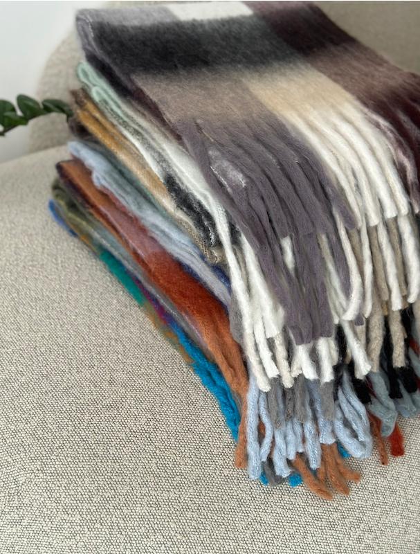 بیگ اسکارف چهارخونه وارداتی