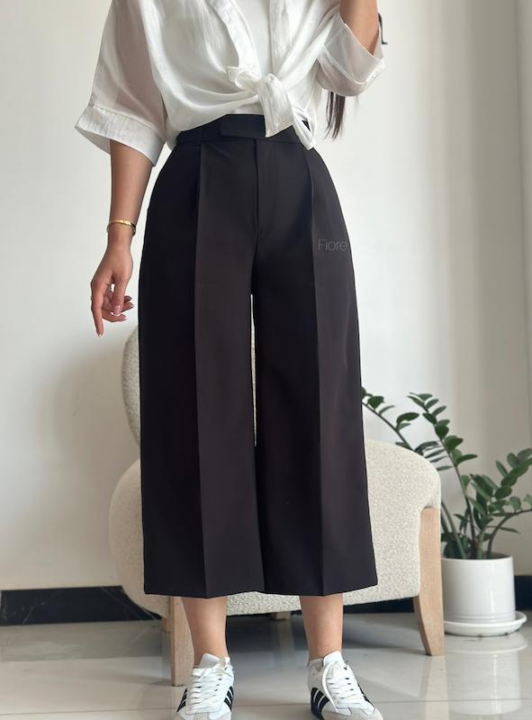 شلوار واید پارچه ای