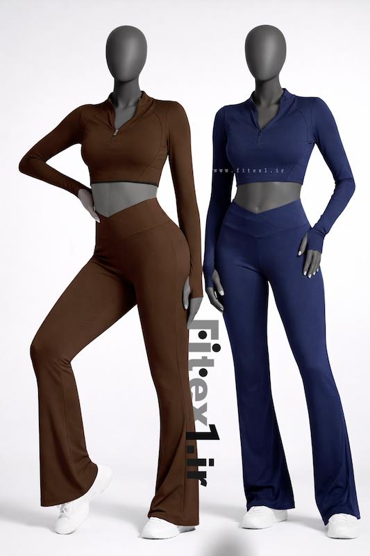 ست کراپ و شلوار دمپا