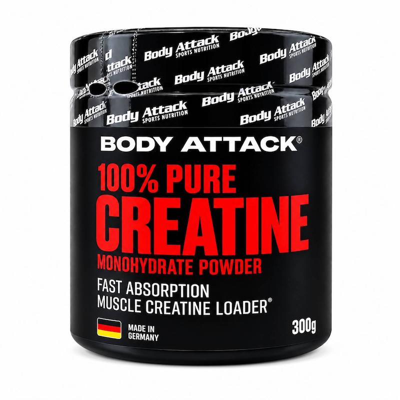 مکمل کراتین بادی اتک 300 گرم BODY ATTACK 100% PURE CREATINE (لاین امارات) M