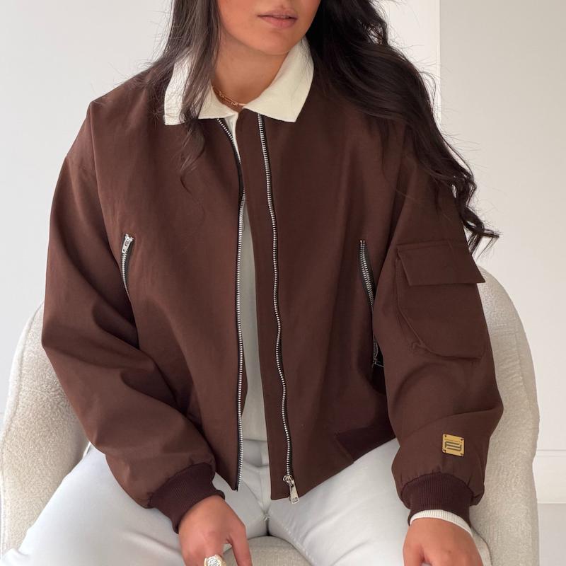 بامبر جکت قهوه ای راون RAVEN