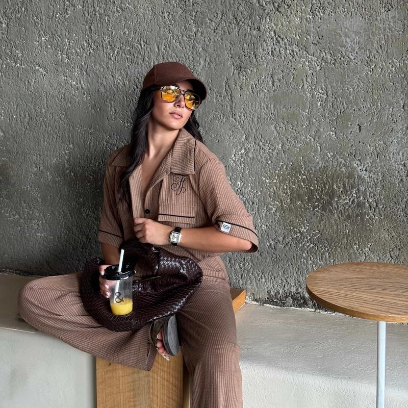 ست بلوز و شلوار جی کوب کرم JAY COB