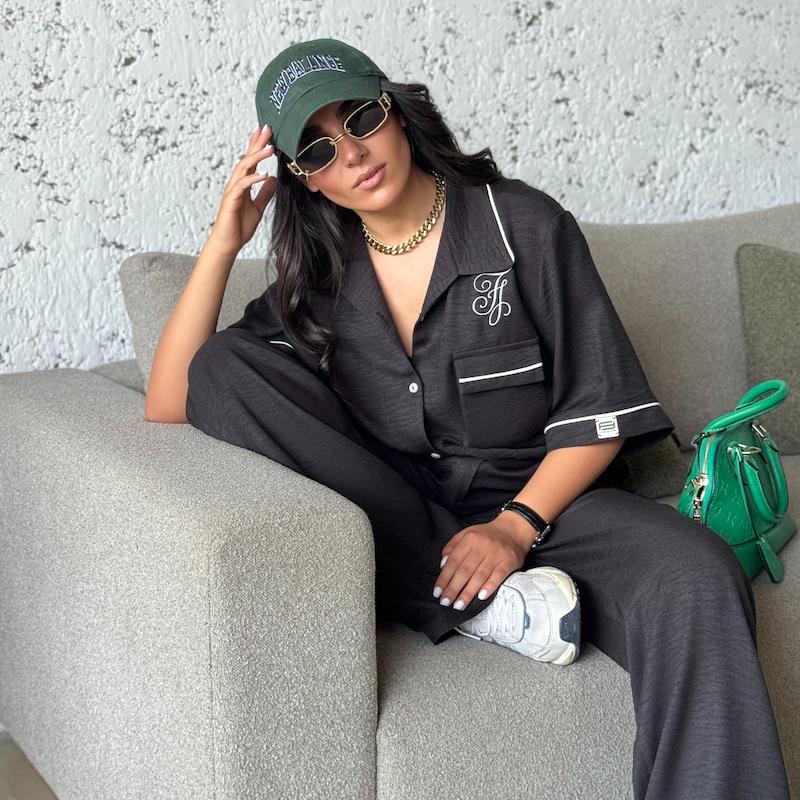 ست بلوز و شلوار جی کوب مشکی JAY COB