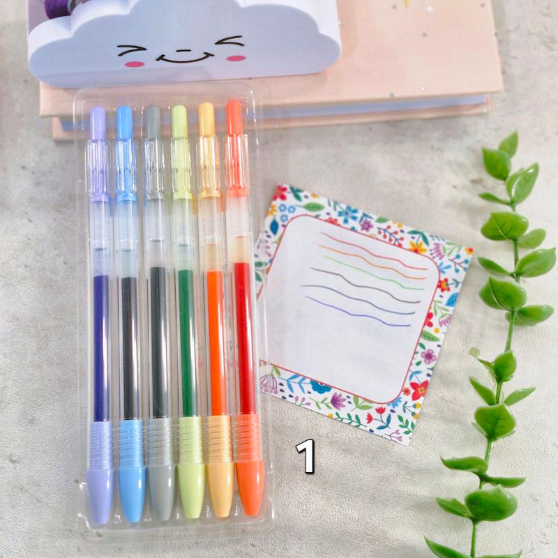 روان نویس ۶ رنگ ژله ای