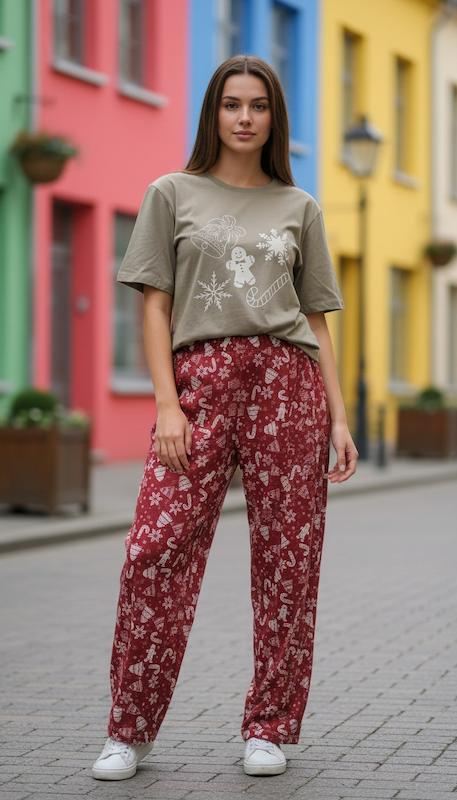 ست تیشرت و شلوار کریسمسی 