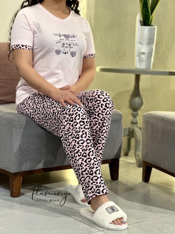 ست تیشرت و شلوار پلنگی 