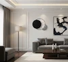 ساعت دیواری مدرن هندسی مشکی مدل مینیمال