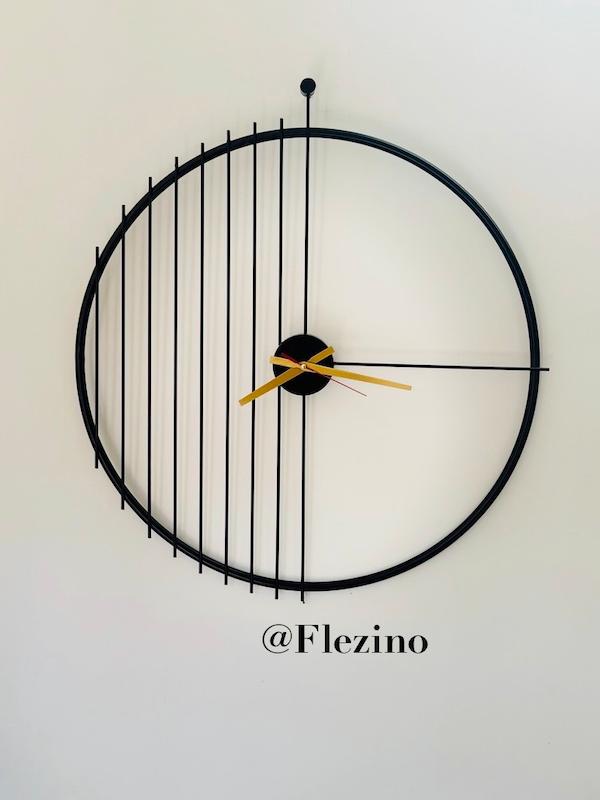 Modern metal wall clock