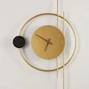ساعت دیواری مدرن مینیمال طرح هندسی مشکی(Modern metal wall clock)