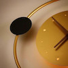 ساعت دیواری مدرن مینیمال طرح هندسی مشکی(Modern metal wall clock)