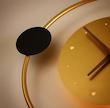 ساعت دیواری مدرن مینیمال طرح هندسی مشکی(Modern metal wall clock)