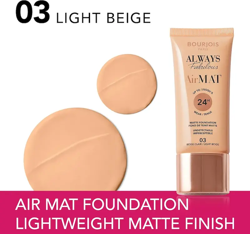 کرم‌پودر مات ایرمت بورژوا Bourjois Always Fabulous Air Mat Foundation