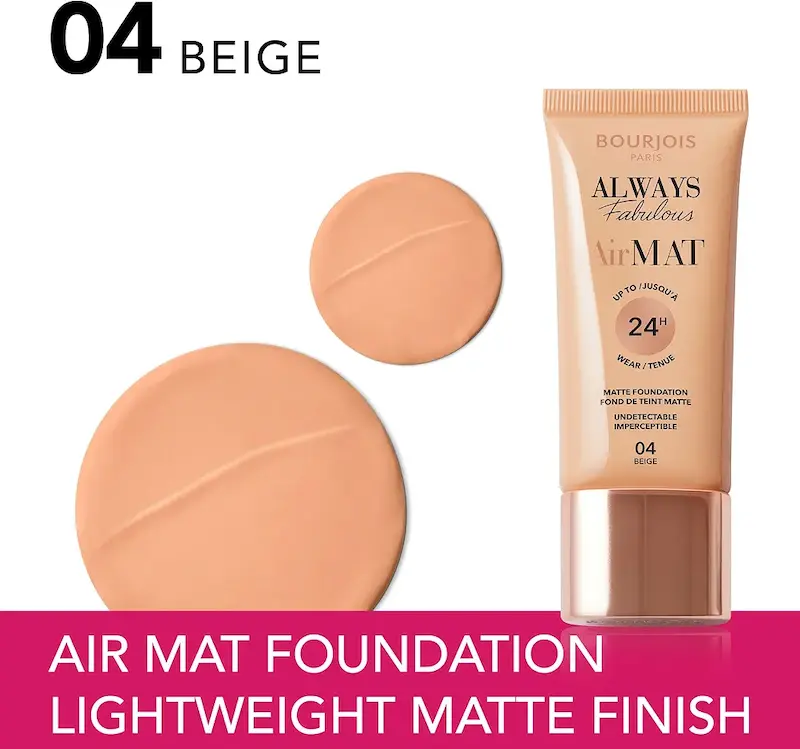 کرم‌پودر مات ایرمت بورژوا Bourjois Always Fabulous Air Mat Foundation