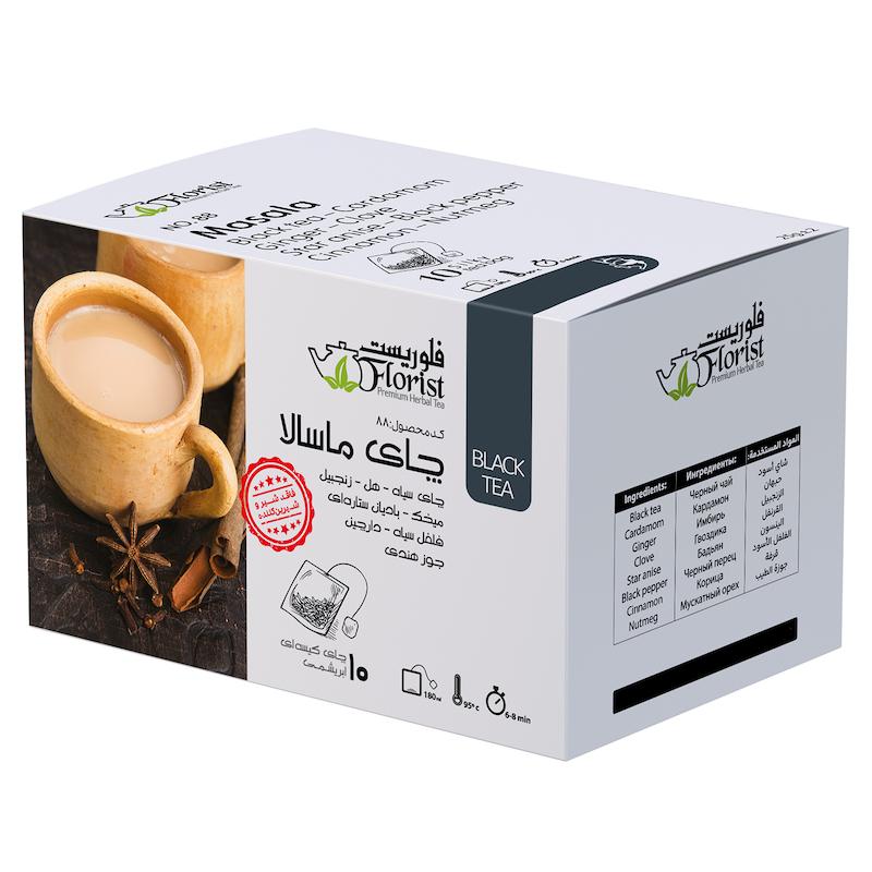 دمنوش  چای ماسالا کیسه ای ابریشمی - 10 عددی