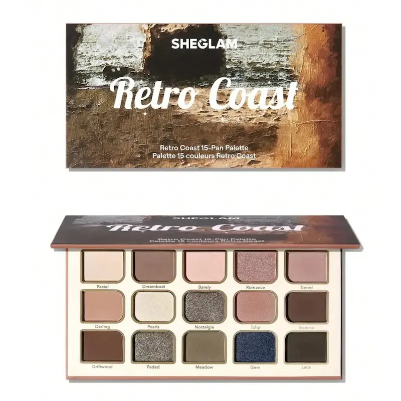 پالت سایه 15 رنگ شیگلم مدل رترو Retro Coast