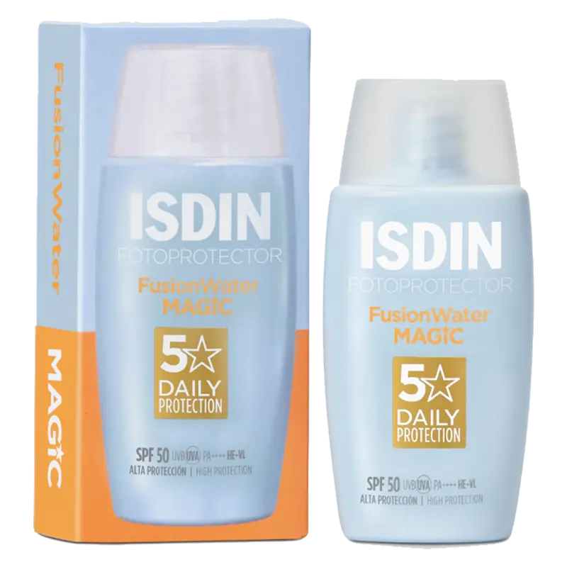 ضد آفتاب ایزدین ISDIN فیوژن واتر مجیک بدون رنگ SPF50