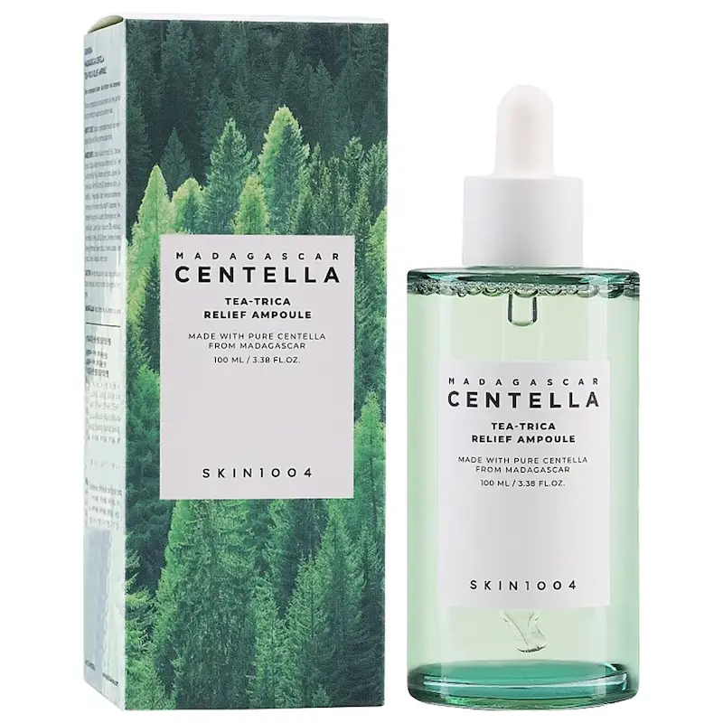 سرم تسکین دهنده چای تریکا ماداگاسکار سنتلا اسکین 1004 Skin1004 Madagascar Centella Tea-Trica Relief Ampoule