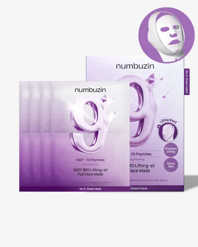 ماسک ورقه ای بایو لیفتینگ 9+ نامبوزین No.9 NAD+ BIO Lifting-sil Full Face Mask
