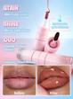 تینت لب و لیپ گلاس پیل آف شیگلم Line To Shine Peel-Off Lip Stain & Gloss Duo رنگ 013 Peach Mousse