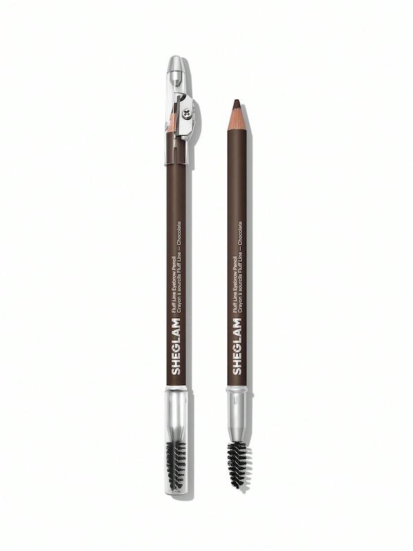 مداد ابرو دو سر برس دار شیگلم Fluff Line Eyebrow Pencil رنگ Chocolate