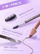مداد ابرو دو سر برس دار شیگلم Fluff Line Eyebrow Pencil رنگ Chocolate