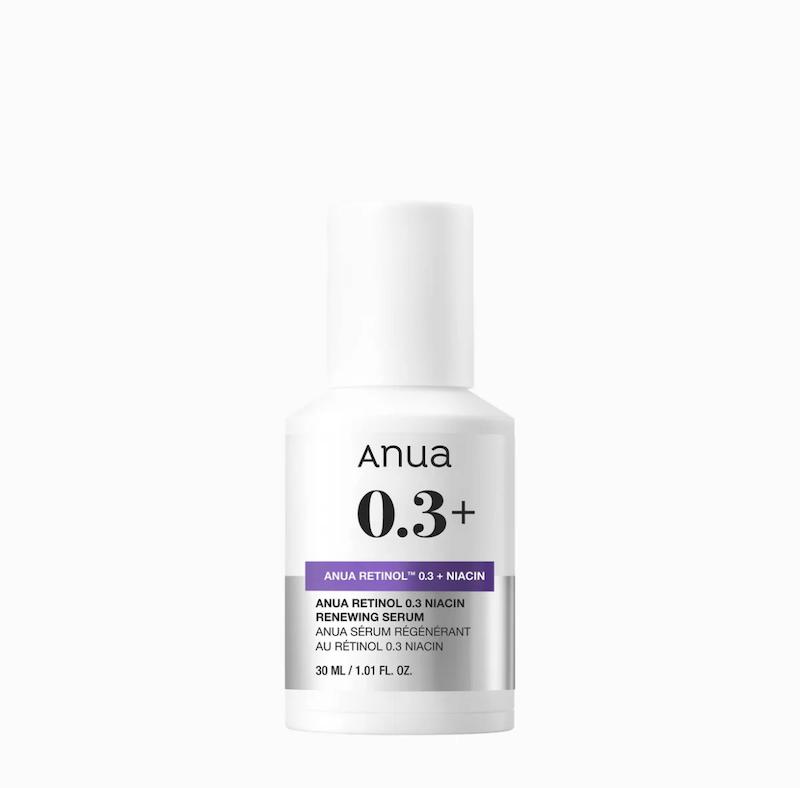 سرم روشن کننده و ضد چروک نانو رتینول 0.3 درصد و نیاسین آنوا Anua Nano Retinol 0.3% + Niacin Renewing Serum