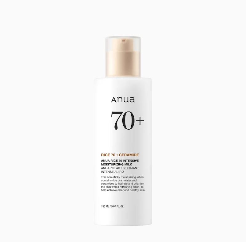 لوسیون برنج و سرامید آنوا مرطوب کننده و روشن کننده پوست Anua Rice 70 Intensive Moisturizing Milk