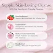 شوینده ملایم رز‌هیپ آرنسیا متعادل‌ کننده pH و تقویت کننده سد دفاعی Arencia Rosehip Mild pH Balancing Rice Cake Cleanser