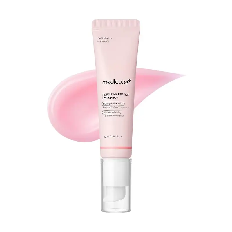 کرم دور چشم PDRN و پپتاید مدی کیوب ضد چروک و روشن کننده Medicube PDRN Pink Peptide Eye Cream