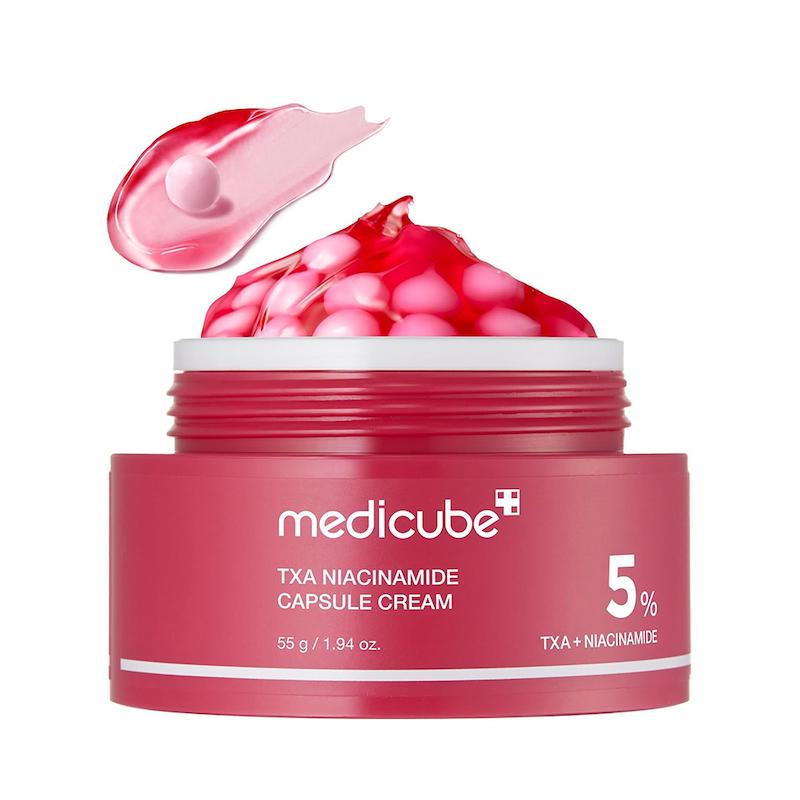 کرم کپسولی ترانگزامیک اسید و نیاسینامید مدی کیوب ضدلک و روشن کننده  medicube TXA Nicinamid Capsule Cream 