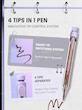 مداد آرایشی 4 کاره چند رنگ شیگلم (مداد ابرو، خط چشم، مداد لب، هایلایتر) The Everywhere 4-In-1 Pen-Multicolor