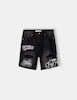 شلوارک  Bershka Printed denim Bermuda 