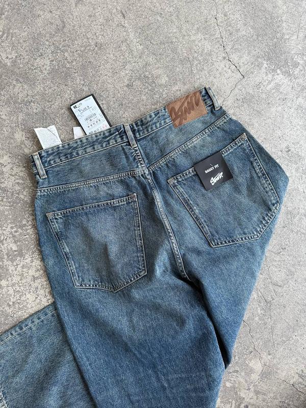 شلوار جین نیم بگ pull&bear