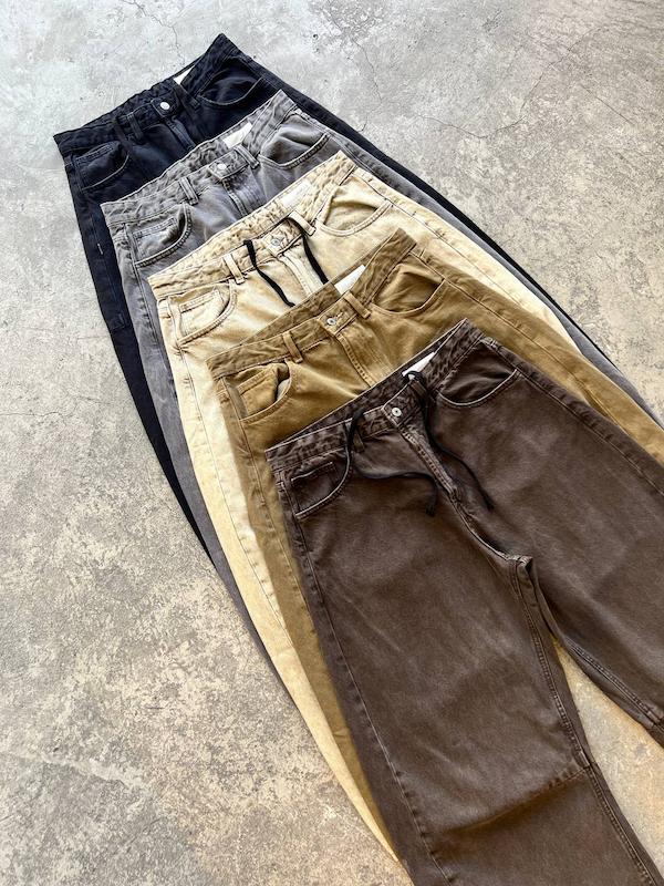 جین zara barrel fit washed pants 
