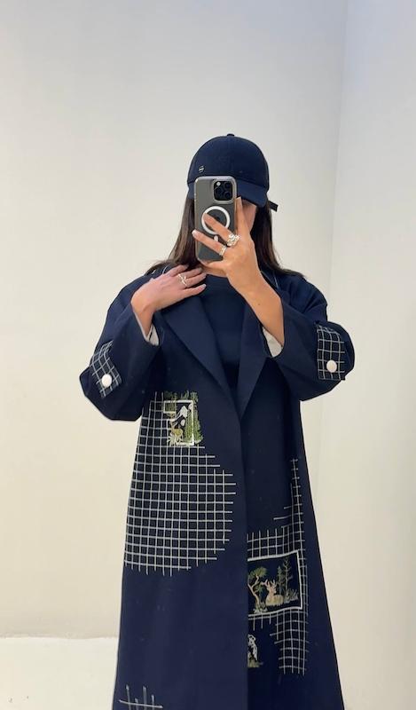 پالتو گوزن سرمه ای