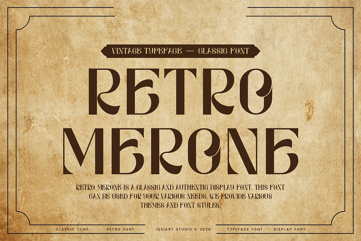 فونت انگلیسی رترو مرون (Retro Merone)