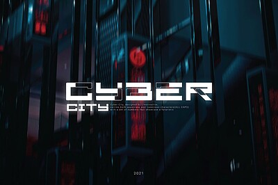 فونت انگلیسی سایبر سیتی (Cyber City)