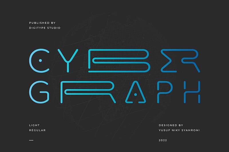 فونت انگلیسی سایبر گراف (Cyber Graph)