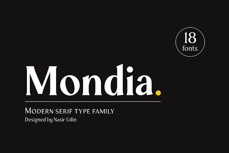 فونت انگلیسی موندیا (Mondia)