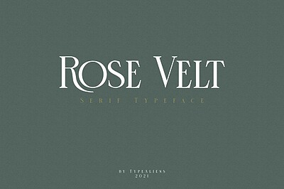 فونت انگلیسی وینتیج برای طراحی الگانت (Rose Velt)