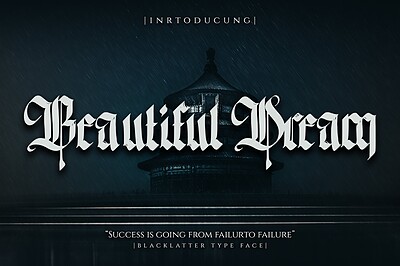 فونت انگلیسی بلک‌لتر برای طراحی استایلیش (Beautiful Dream)