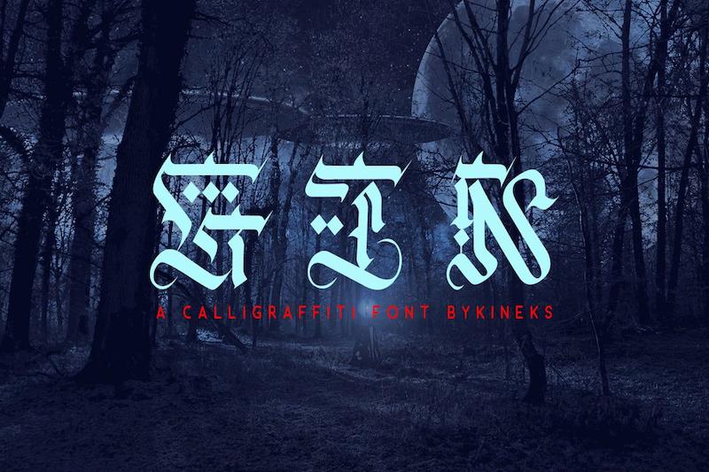 فونت انگلیسی کالیگرافیتی خاص و متمایز جین