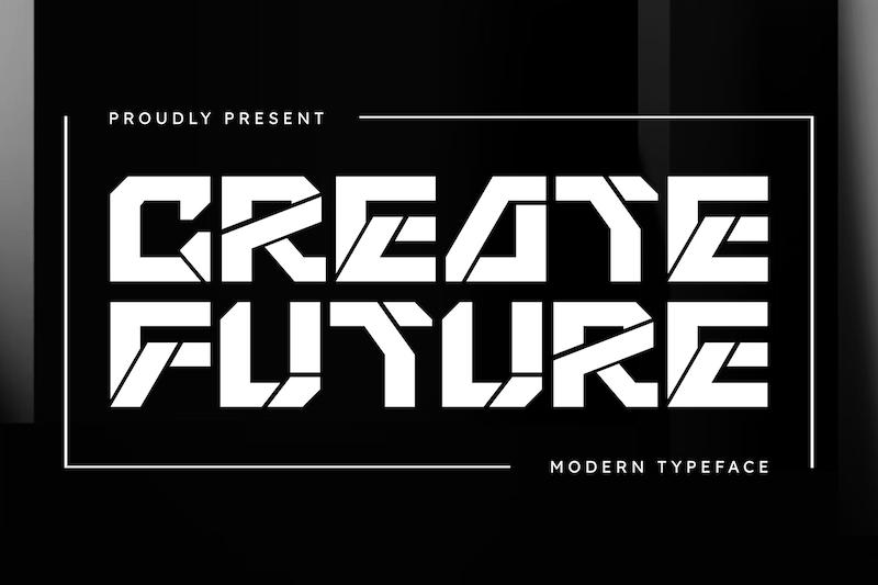 فونت انگلیسی لوگو فیوچرستیک مدرن کریت فیوچر