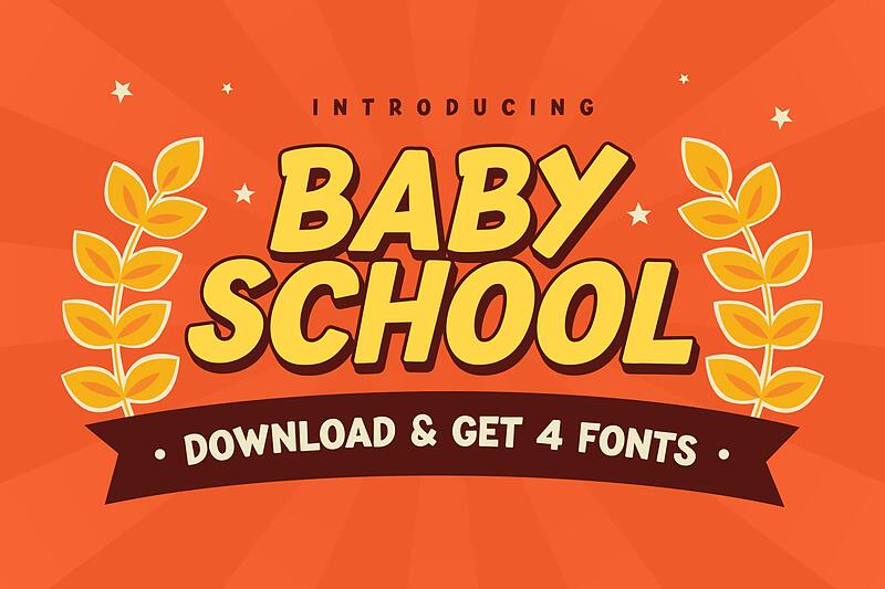 فونت انگلیسی بیبی اسکول (Baby School)